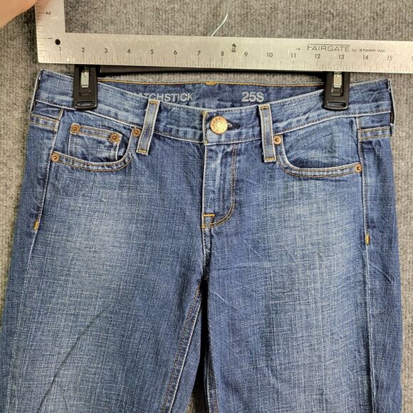 J. CREW Vintage Matchstick Medium Wash Skinny Denim Blue Jeans SIZE 25 SHORT - Picture 3 of 11